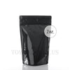 shiny black resealable stand up pouch, 2 oz. bags - Town Supply