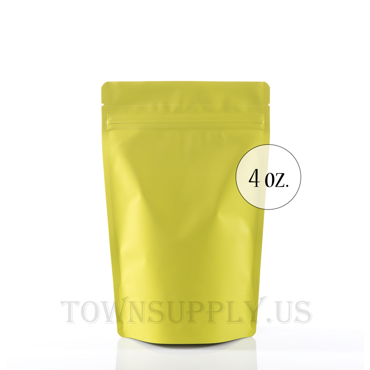 chartreuse resealable stand up pouch, 4 oz. storage bags - Town Supply