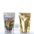 gold foil stand up pouch with clear poly front, 4 oz. bags - Town Supply