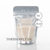 white foil stand up pouch with clear poly front, 2 oz. bags - Town Supply