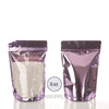 lavender foil stand up pouch with clear poly front, 8 oz. bags - Town Supply