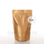 matte gold resealable stand up pouch, 8 oz. bags - Town Supply