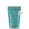 matte turquoise resealable stand up pouch, 4 oz. bags - Town Supply
