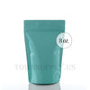 matte turquoise resealable stand up pouch, 8 oz. bags - Town Supply